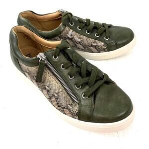 HOTTER Chase Ortholite Green Snakeskin Design Womens 8 EEE Sneakers